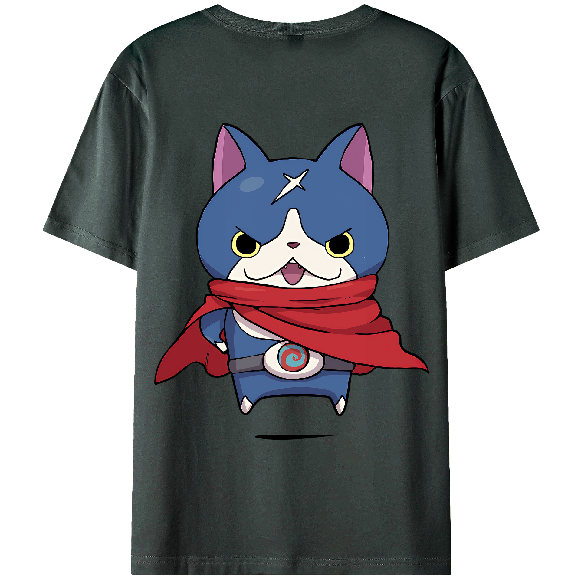 （画像用） 妖怪ウォッチ Yo-kai Watch 綿100％ メンズ半袖Tシャツ（バックプリント） 通気性